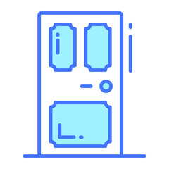 door trendy icon, glyph style isolated on white background. Symbol for your web site design, logo, app, UI.