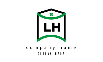 LH creative real estate latter logo vector