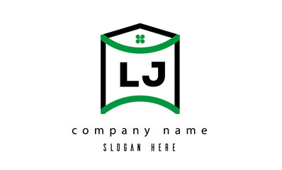 LJ creative real estate latter logo vector