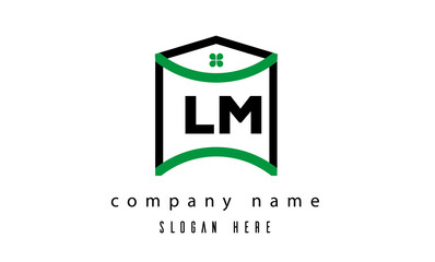 LM creative real estate latter logo vector