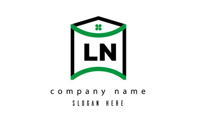 LN creative real estate latter logo vector