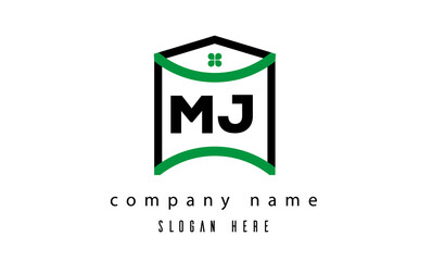 MJ creative real estate latter logo vector