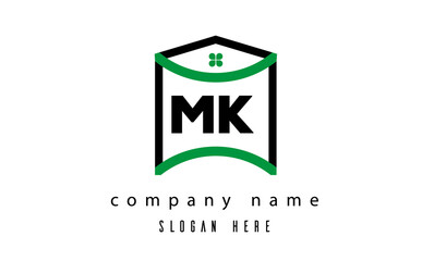 MK creative real estate latter logo vector