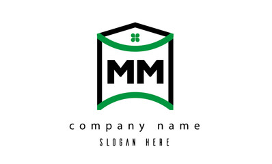 MM creative real estate latter logo vector