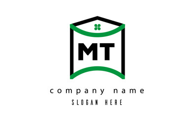MT creative real estate latter logo vector