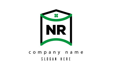 NR creative real estate latter logo vector