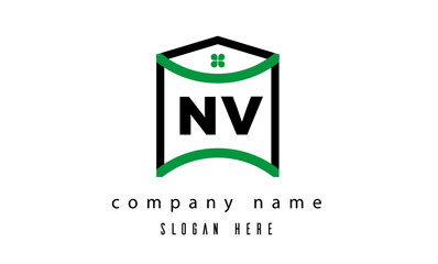 NV creative real estate latter logo vector