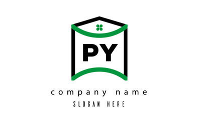 PY creative real estate latter logo vector