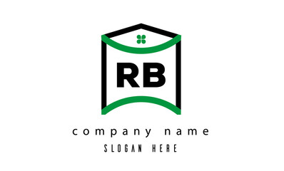RB creative real estate latter logo vector