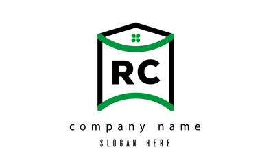 RC creative real estate latter logo vector