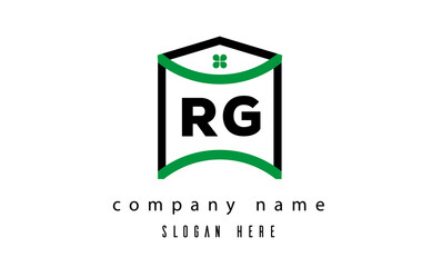 RG creative real estate latter logo vector