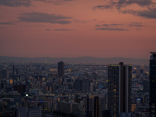 Fototapeta na wymiar 大阪の夕景