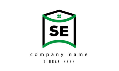 SE creative real estate latter logo vector