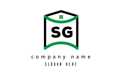 SG creative real estate latter logo vector
