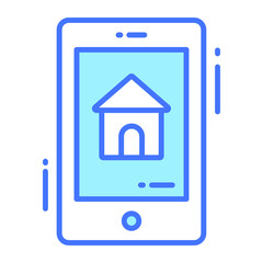 real-estate app  trendy icon, glyph style isolated on white background. Symbol for your web site design, logo, app, UI.