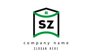Obraz premium SZ creative real estate latter logo vector