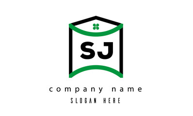 SJ creative real estate latter logo vector