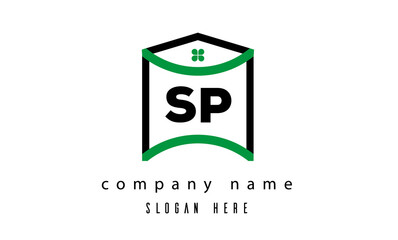 SP creative real estate latter logo vector