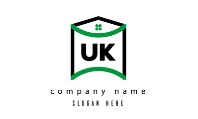 UK real estate latter logo vector
