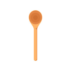 Spoon vector. Wood Spoon on white background.