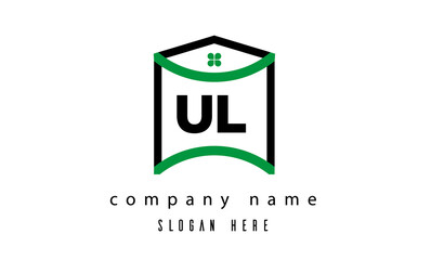 UL real estate latter logo vector