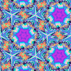 psychodelic fractal trippy floral stars pattern background kaleidoscope 