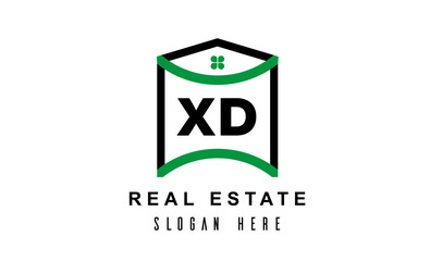 XD real estate latter logo vector