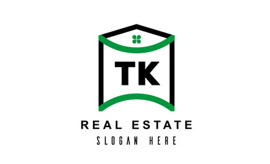 TK real estate latter logo vector