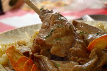 Rabbit with cannabis infused oil