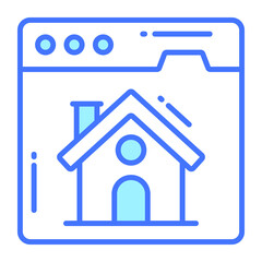 property web trendy icon, glyph style isolated on white background. Symbol for your web site design, logo, app, UI.