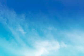 Naklejka na ściany i meble White clouds on blue sky, cloudy sky background