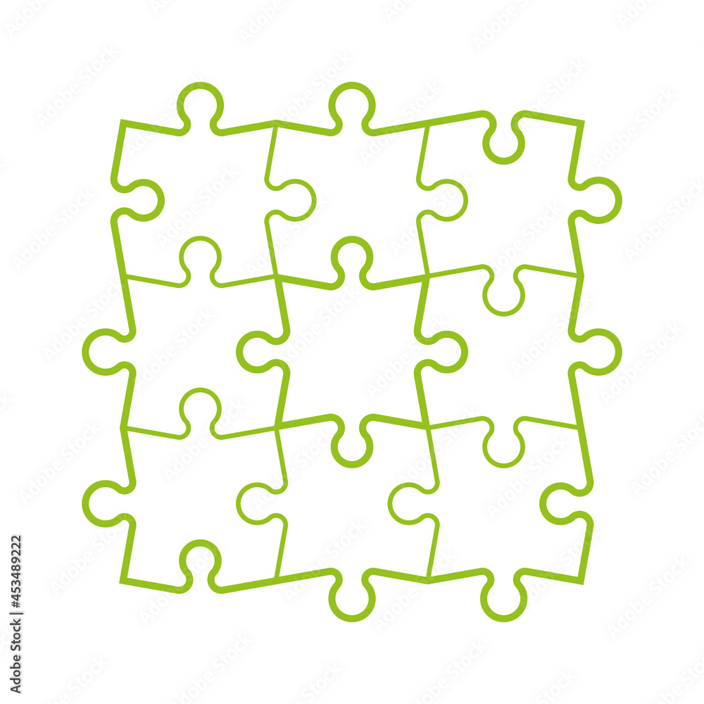 Aufkleber a lot of piece flat puzzle pattern presentation. many step puzzles business background. simple patte