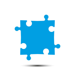 Abstract flat design concept with puzzle illustration on background. collection