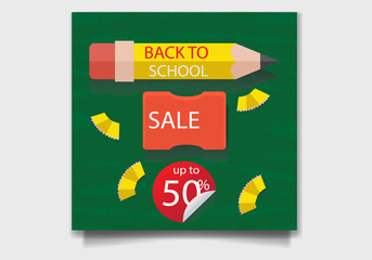 Back to School Social Media Sale Background Design