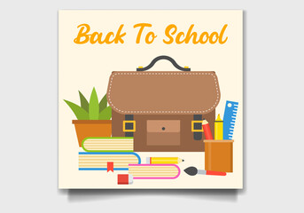 Back to School Social Media background Design