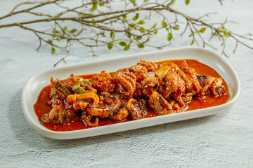 Korean Style stir-fried ocellated octopus, 'Jjukkumi Bokkeum'