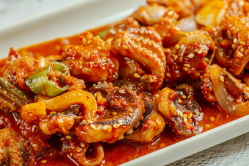 Korean Style stir-fried ocellated octopus, 'Jjukkumi Bokkeum'