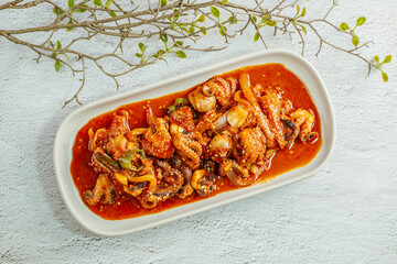Korean Style stir-fried ocellated octopus, 'Jjukkumi Bokkeum'