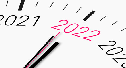 compte à rebours de 2021 à 2022 - clock countdown from year 2021 to 2022
