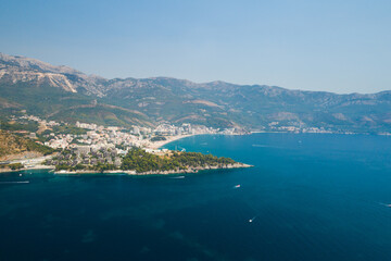 Fototapeta na wymiar Aerial View of Old Budva in Montenegro.