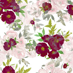 seamless pattern abstracts floral composition