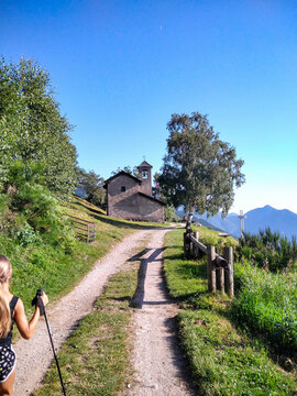 Landscape of Camaggiore alp in Lake Como Alps