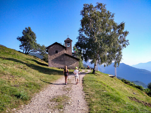 Landscape of Camaggiore alp in Lake Como Alps