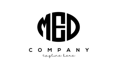 MED three Letters creative circle logo design