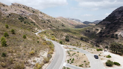 winding road in the mountains