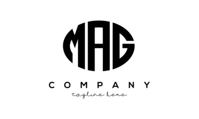 MAG three Letters creative circle logo design