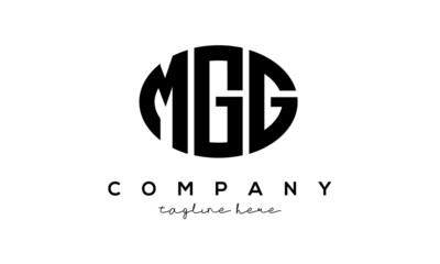 MGG three Letters creative circle logo design