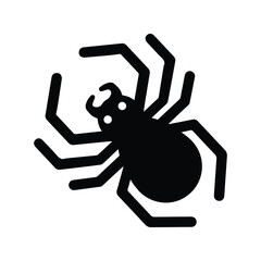 Spider icon. Black vector graphic.