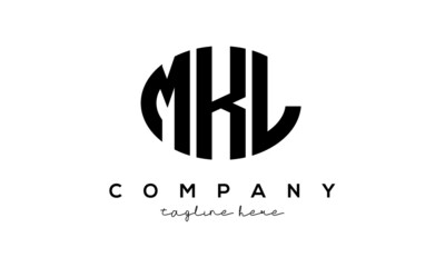 MKL three Letters creative circle logo design