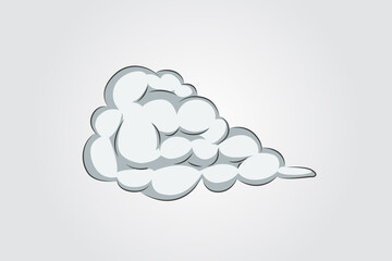 Flat style cloud vector can be used for design